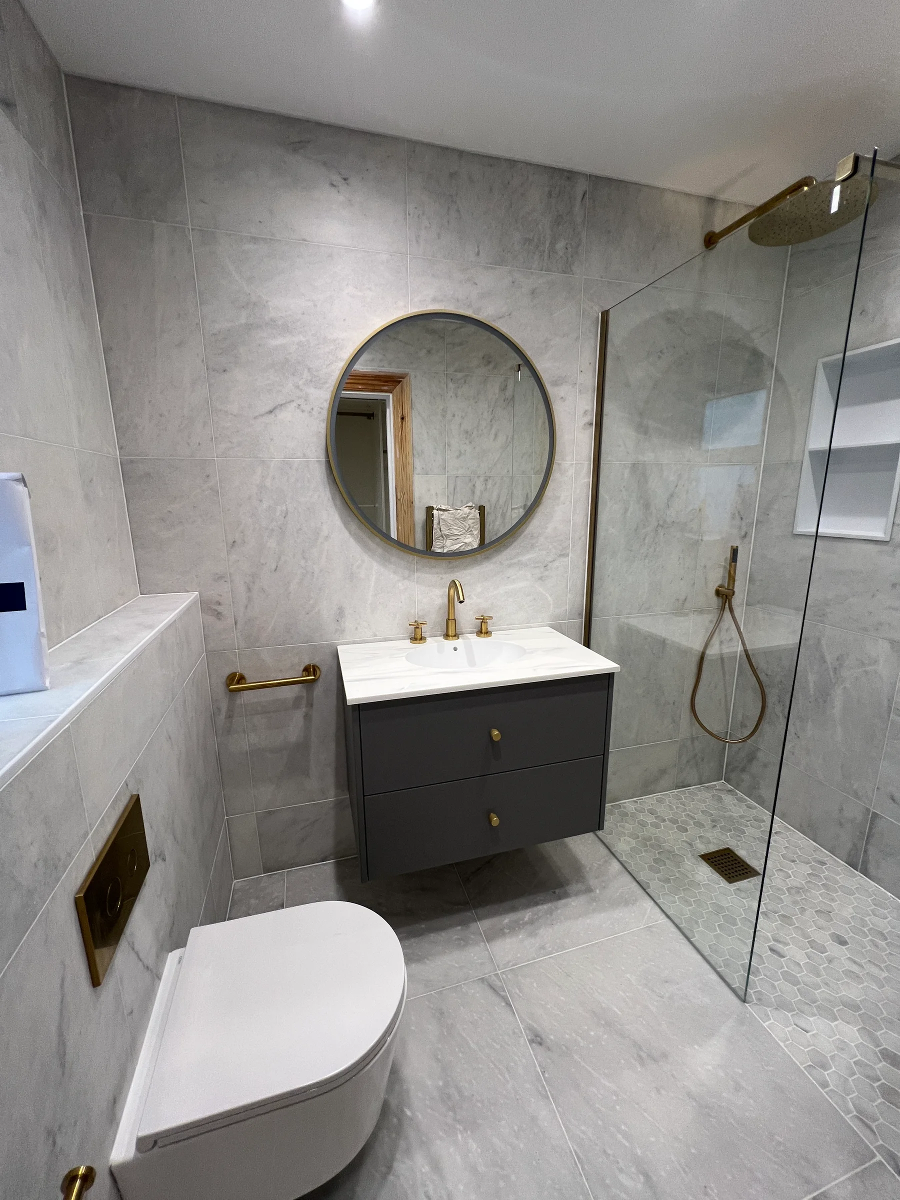 Finished bathroom installation by Truscon Limited