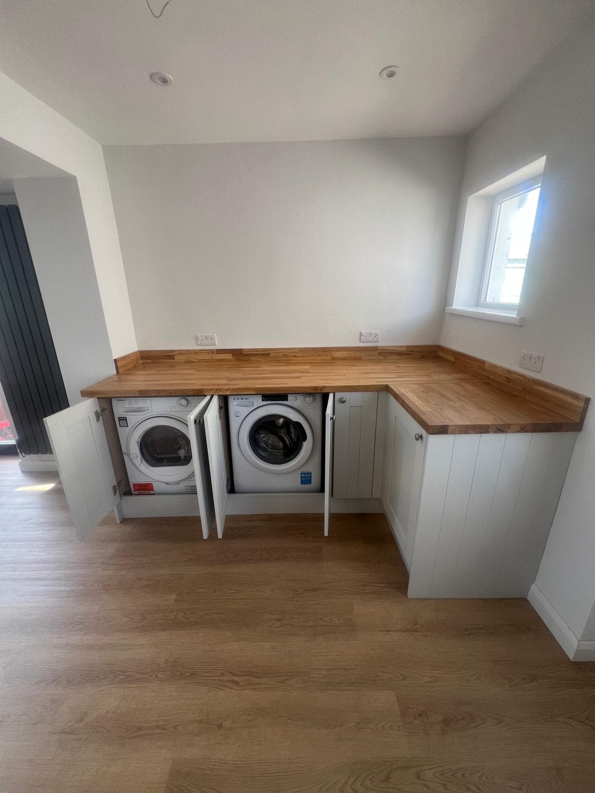 Kitchen refit - utility area with integrated washer and dryer - after